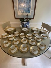 Vintage China Nathan Straus & Sons LS&S-Limoges FR Snowflake Pattern Gold Leaf picture