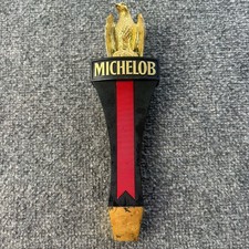 Vintage Michelob Classic Dark Beer Tap Handle Gold Eagle Ribbon Logo 9” Tall picture