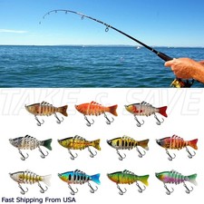 3D Eyes 7 Segment Multi Jointed Swimbait Fishing Hard Lure 4