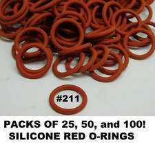 BULK PACKS RED O-RINGS SIZE #211 0.139