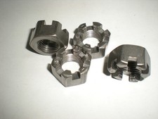 4X 1/2-20 Slotted Hex Castle Nuts 1/2