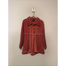 Gretty Zueger orange Lace boho jacket Size Medium picture