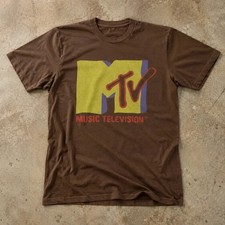 Retro MTV Music Television Logo Graphic Unisex Vintage T-Shirt picture