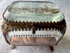 Antique 1904 St Louis World’s Fair Beveled Glass Jewelry Box Fine Arts Building picture