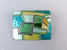 Vintage David Andersen Norway Four Seasons Summer Sterling Silver Enamel Pin picture