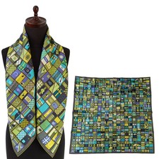 Hermes Scarf EN VOYAGE Carre90 Silk100% Green Rare Vintage picture