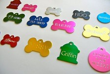 CUSTOM ENGRAVED PERSONALIZED PET TAG ID DOG CAT NAME TAGS DOUBLE SIDE picture