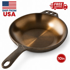 Smithey Seasoned Cast Iron Chef Skillets 10 in NEW picture