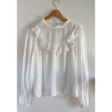 Ana a New Approach XL White Cotton Blouse - Pre-Loved Chic picture