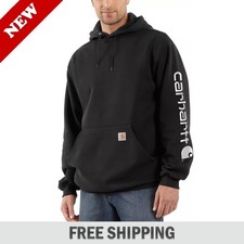 Carhartt K288 Logo Sleeve Graphic Pullover Hooded Sweatshirt / Full Size - NEW picture
