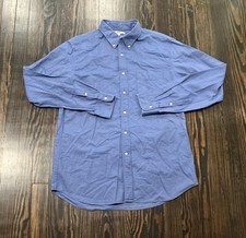 Uniqlo Button Down Oxford Shirt Men’s Large Slim Blue Cotton  picture
