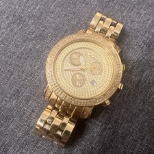 Joe Rodeo Classic JCL19 Diamond Watch 1.75ct Gold Tone Swiss Chronograph picture