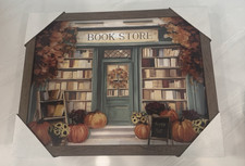 Fall Book Store Framed Wall Decor Shadow Box Art Autumn Pumpkin Thanksgiving picture