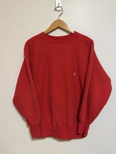 Vintage 90s Champion Reverse Weave Red Crewneck Sweatshirt Size Large USA Made picture