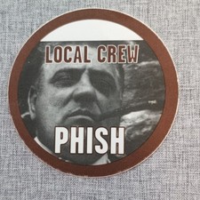 Phish Local Crew Round Vintage Backstage Pass. picture