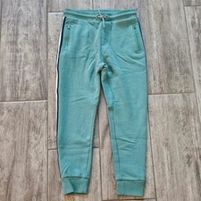 Gymboree Jogger Pants Boys Size 5-6 Teal Green Fleece NEW Side Stripe Track picture