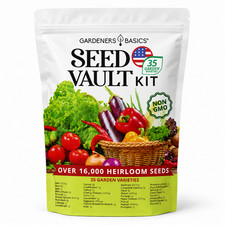 Survival Seed Vault Kit - 35 Heirloom Non-GMO Vegetable Seeds for Planting picture
