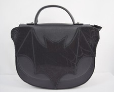 Gothic Bat Wing Purse – Lost Queen Bellatrix Crossbody Bag Spiderweb Lace Detail picture