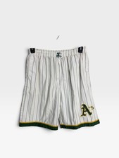 Vintage Starter Oakland Athletics Pinstripe Shorts 90s Mens M picture
