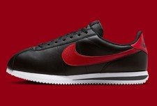 Nike Cortez Leather Bred Black Red DM4044-004 Men's Sneakers Multi Size NEW picture