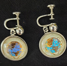 Vintage 1964 New York World's Fair Unisphere Earrings picture