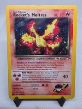 Rocket's Moltres 012/132 Gym Heroes Holo LP (swirl) picture