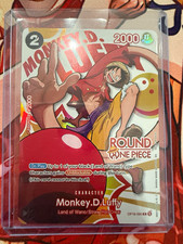 Bandai One Piece Monkey D. Luffy Round One Piece OP16-095 R Holo Cost 2 picture