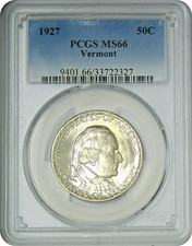 1927 Vermont Commemorative Half Dollar 50¢ PCGS MS66 Gem Uncirculated picture