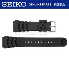Genuine Seiko Diver Watch Band Strap SKX007 SKX009 22mm Black Rubber Z22 JDM picture