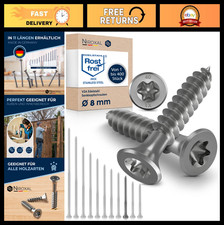 400 Pcs 8x70mm Stainless Steel Flat Head Deck Screws - Rust Resistant, Strong, P picture