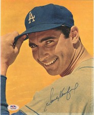 Sandy Koufax Vintage Signed AUTO Photo L.A. Dodgers Baseball HOF PSA/DNA picture
