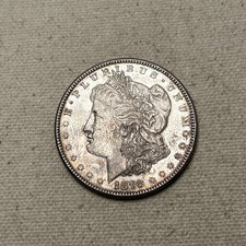 1878-S Morgan Silver Dollar Coin, Nice Luster, BU #RI41 picture