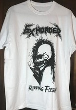 VTG Exhorder Band Ripping Flesh White Colour Cotton S to 5XL Shirt CK288 picture