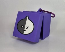 CUTE PURPLE BTS ARMY 3D Printed Case +Carabiner FOR NeeDoh Nice Cube picture