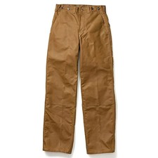 Filson Oil Finish Double Tin Pants Dark Tan Waxed Canvas USA Made Size 46 New picture