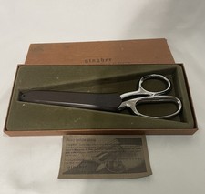 Vintage Gingher 8in Dressmaker Shears Scissors Sheath Original Box picture