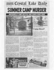 1980 Friday The 13th Crystal Lake Daily Summer Camp Murder Jason Voorhees Print picture