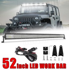52inch 3500W Tri Row LED Work Light Bar Off Road Spot Flood Combo Driving SUV 50 picture