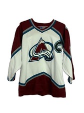 VTG Colorado Avalanche Starter Jersey Mens Medium Stitched White NHL Hockey  picture