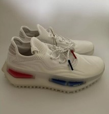 adidas Men’s 6 / Women’s 7 NMD S1 FS BOOST SHOES Cloud White / Red / Blue HP9778 picture