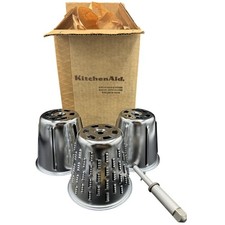 🍴 KitchenAid Vintage Metal Rotor Slicer Shredder Attachment Set Japan PARTS picture
