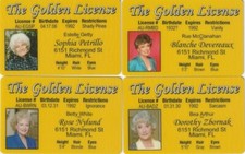 1985 The Golden Girls Golden License Prop Set   Rose Blanche Sopia Dorothy👼🏻📺 picture