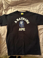 A Bathing Ape BAPE Men’s Black Graphic Logo Ape Head Crew Neck T-Shirt M picture