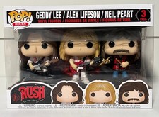 Funko Pop Rocks RUSH Geddy Lee Alex Lifeson Neil Peart 3 Pack 2018 MIB picture