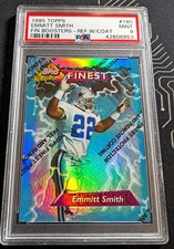 1995 Topps Finest Boosters Emmitt Smith Refractor w/Coat PSA 9 picture