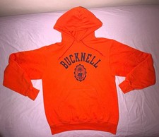 Vintage 2000s Champion Eco Fleece Bucknell University Orange Hoodie S picture