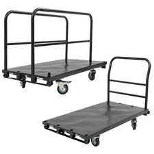 2200 lb 2- in-1 Drywall Sheet Cart, Lumber Platform Truck Dolly Cart W/4 Casters picture