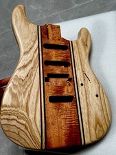 AAAAA Handcrafted  9-Piece Guitar Body Ash & Mahogany Satin Natural Wood Grain picture
