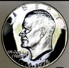 🔥 1776-1976-S🔥 40% SILVER CLAD PROOF * Type-1 * IKE DOLLAR EXCELLENT Quality  picture