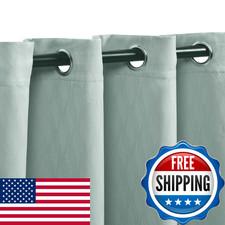 Superior Zuri Blackout Curtains Grommet Header 52 X 96 Off-White 2 Piece picture